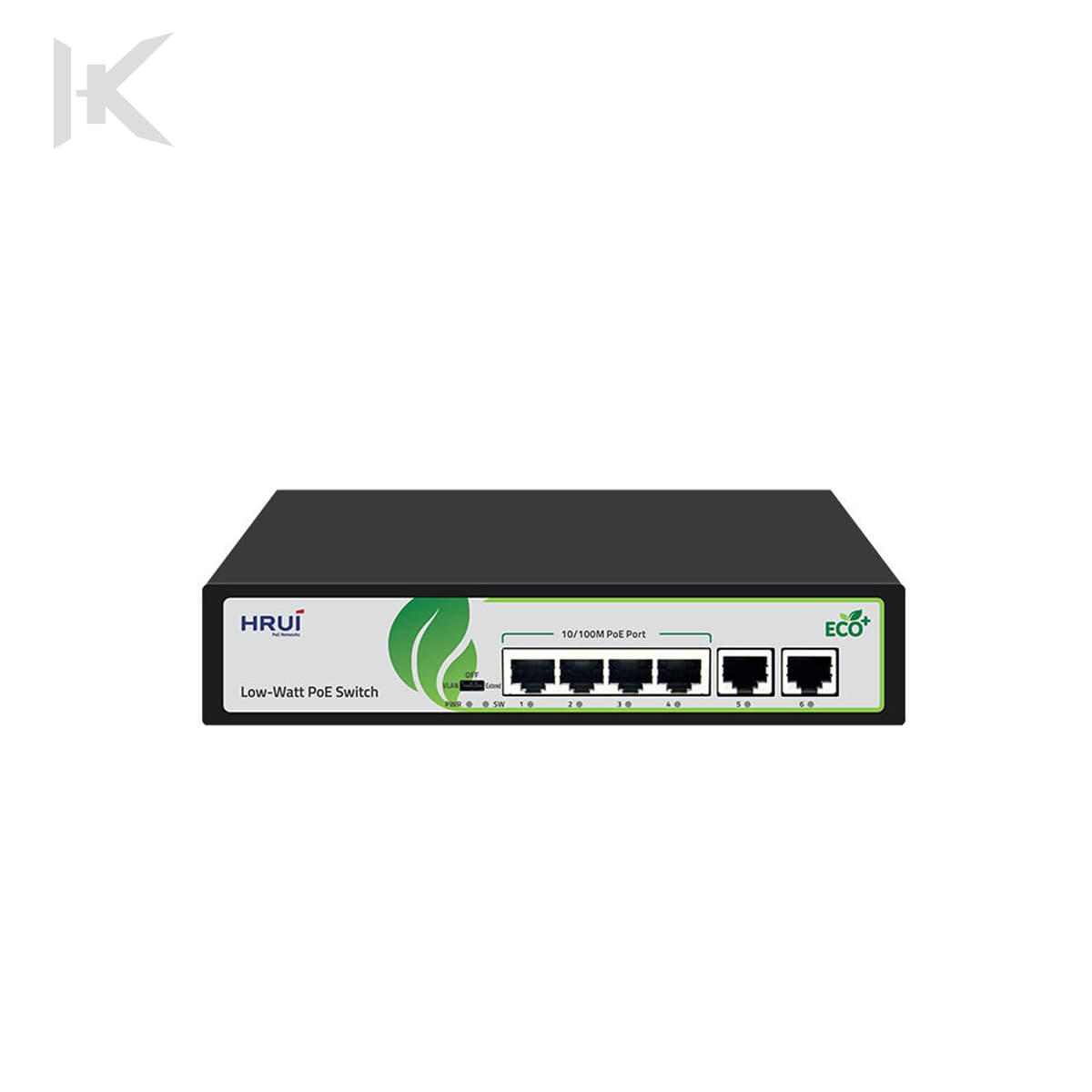 سوئیچ شبکه 4Port 100 + 2UP 100 POE اچ ار یو ای 55 وات مدل HRUI HR902-AF-42N — تصویر ۲