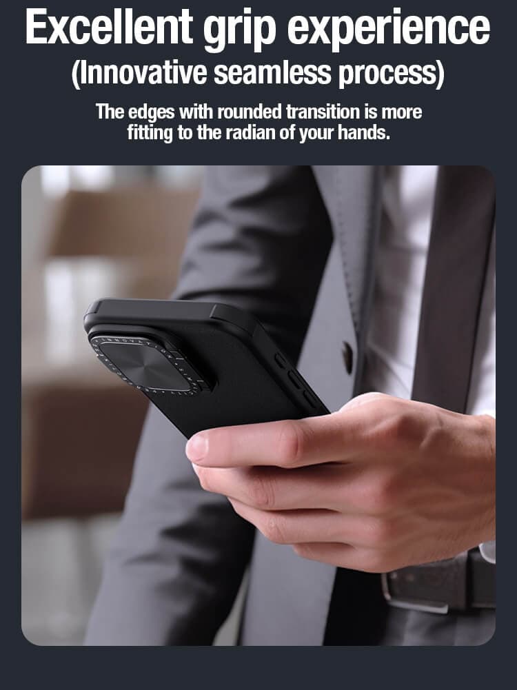 قاب نیلکین camshield prop leather برای iphone 15 pro — تصویر ۳