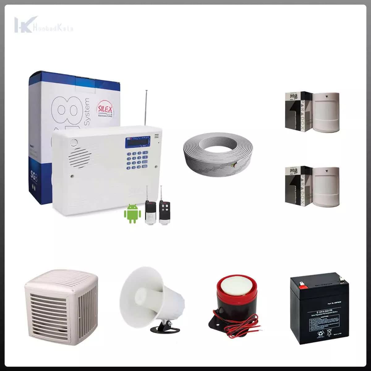 پک کامل دزدگیر اماکن سیمکارتی سایلکس مدل SILEX SG8-S