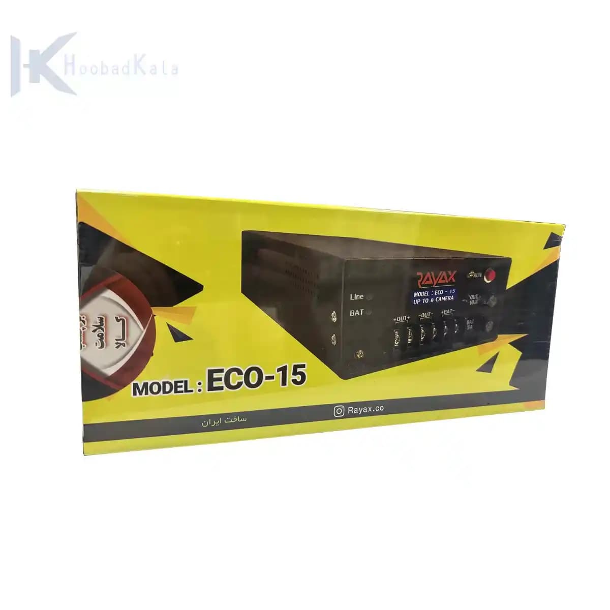 برق اضطراری دوربین مداربسته 8 کاناله رایاکس 12ولت UPS | مدل RAYAX ECO-15 — تصویر ۴