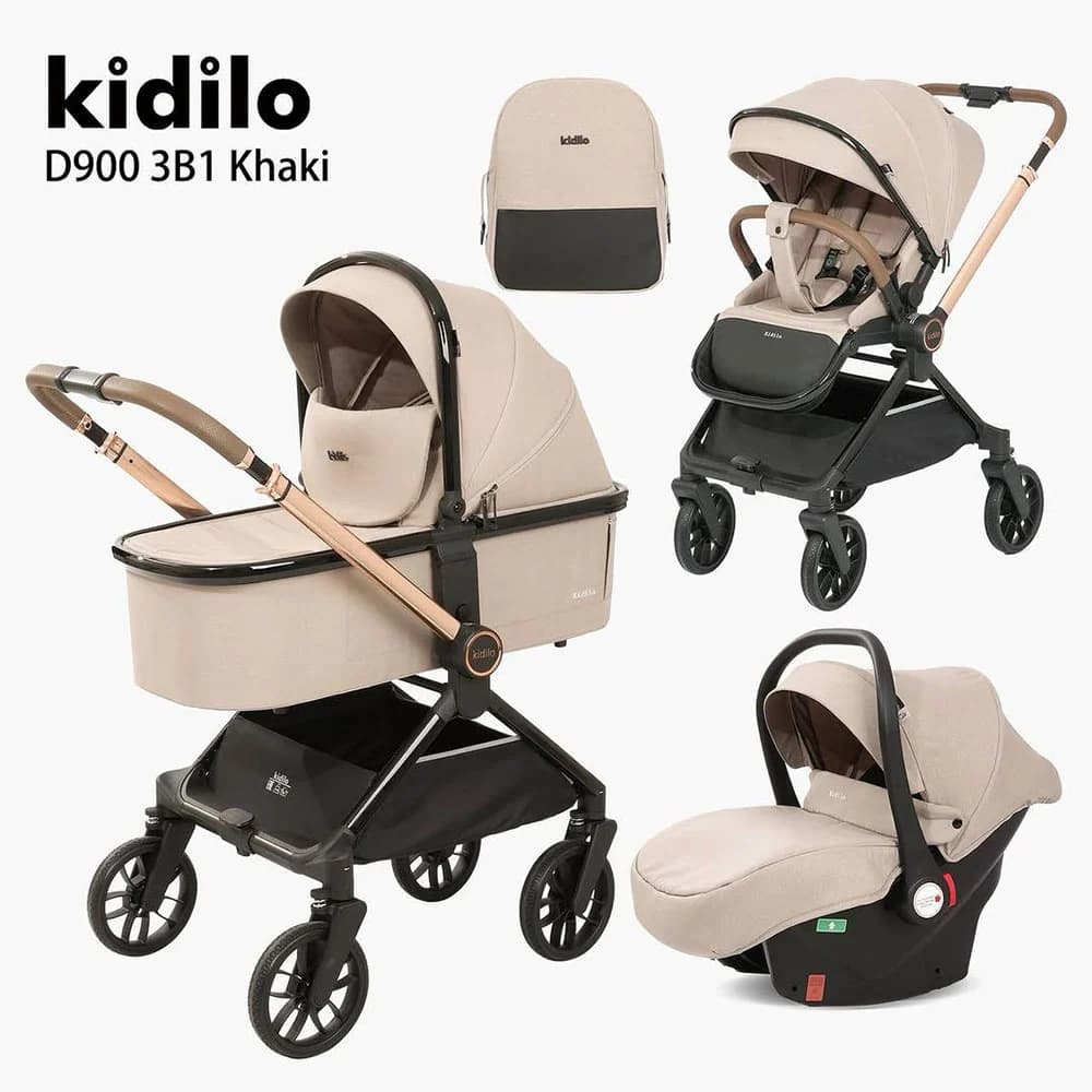 سرویس کالسکه رو به مادر شو کیدیلو Kidilo مدل D900 3B1 — تصویر ۱۰