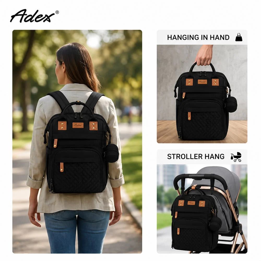کوله پشتی و کیف تخت شو نوزاد ادکس Adex مدل 3in1 — تصویر ۹
