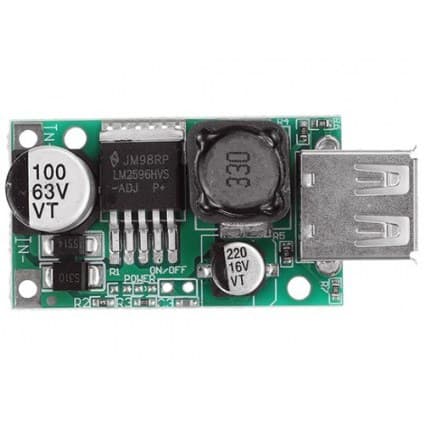 ماژول LM2596 کاهنده با خروجی usb ولتاژ ثابت 5 ولت — تصویر ۲