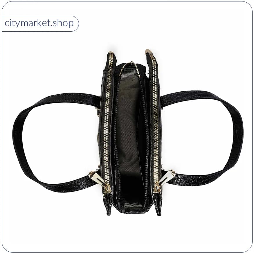 کیف چرم زنانه مجلسی مشکی مدل BK109 — تصویر ۳