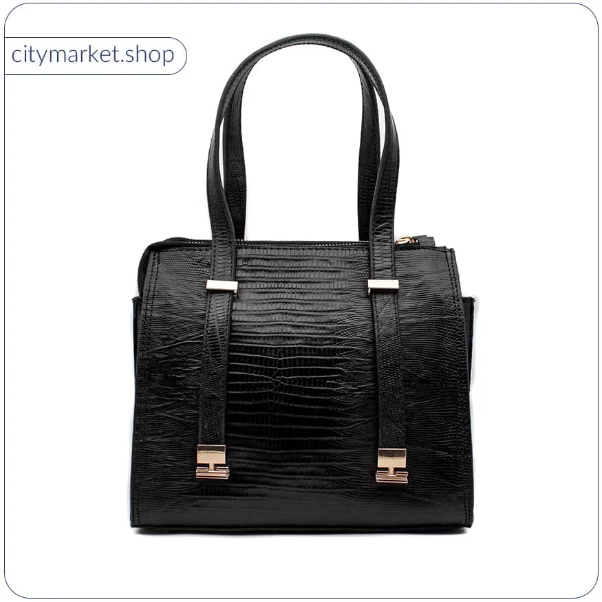 کیف چرم زنانه مجلسی مشکی مدل BL109