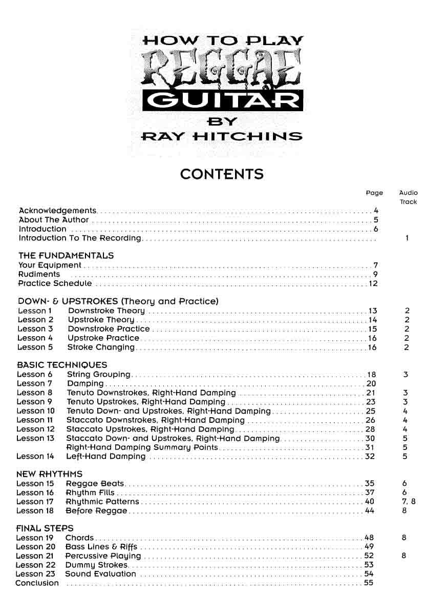 دانلود کتاب آموزش ریتم‌نوازی گیتار الکتریک و آکوستیک CD + PDF | Ray Hitchins – How To Play Reggae Guitar — تصویر ۶
