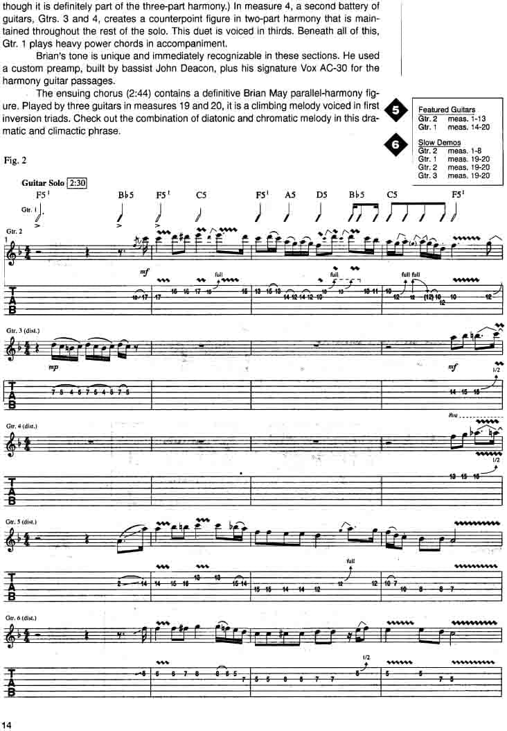 دانلود کتاب قطعات گیتار الکتریک CD + PDF | The Best Of Queen-Guitar Signature Licks — تصویر ۵