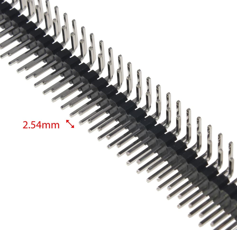 PIN HEADER 2*40 MALE RA 2.54mm