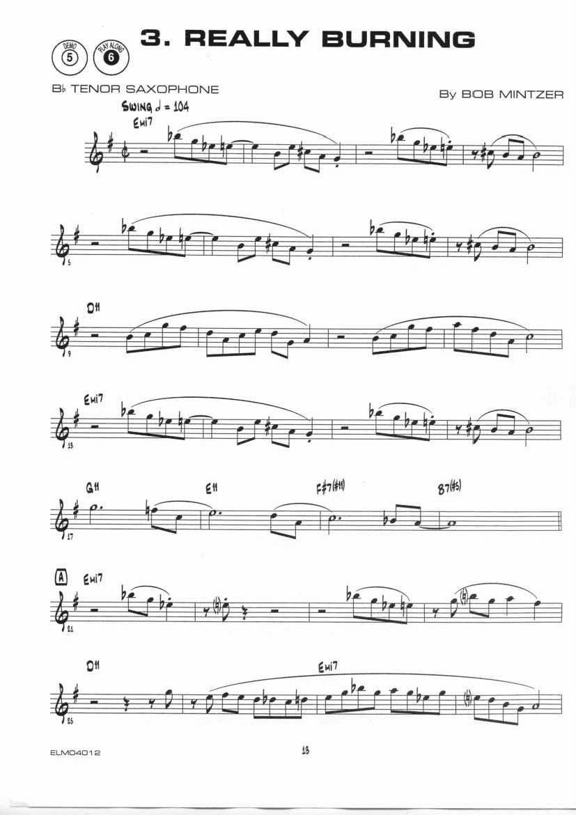دانلود کتاب ۱۲ اتود جاز معاصر باب مینتزر CD + PDF | Bob Mintzer – 12 Contemporary Jazz Etudes — تصویر ۷