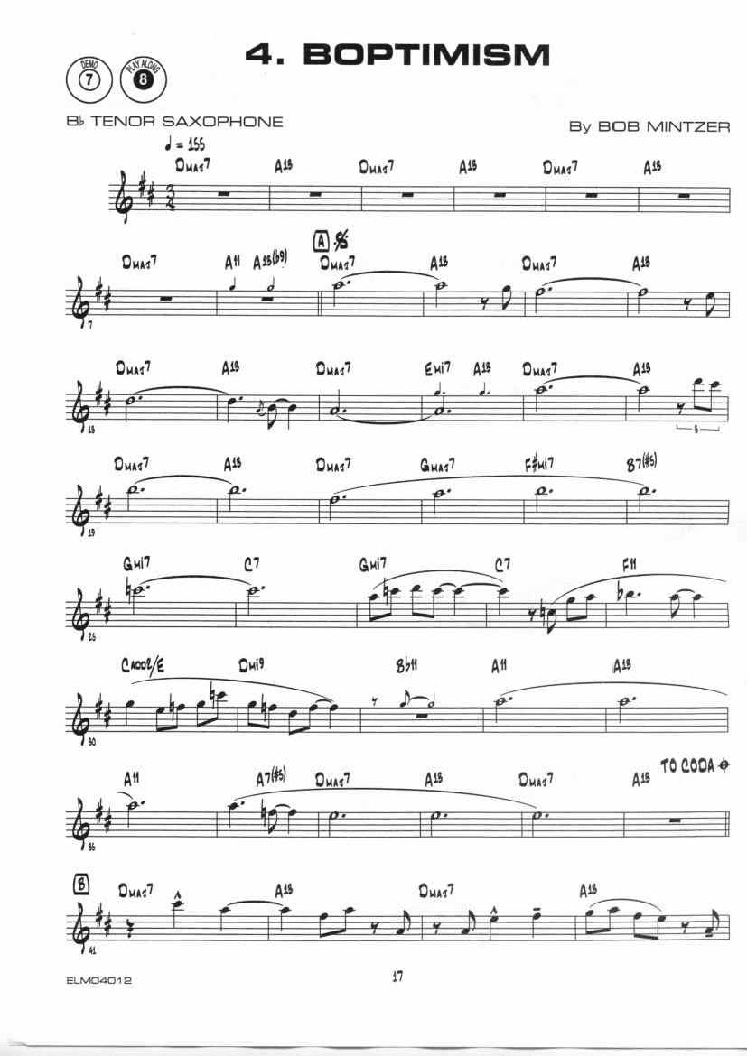 دانلود کتاب ۱۲ اتود جاز معاصر باب مینتزر CD + PDF | Bob Mintzer – 12 Contemporary Jazz Etudes — تصویر ۶