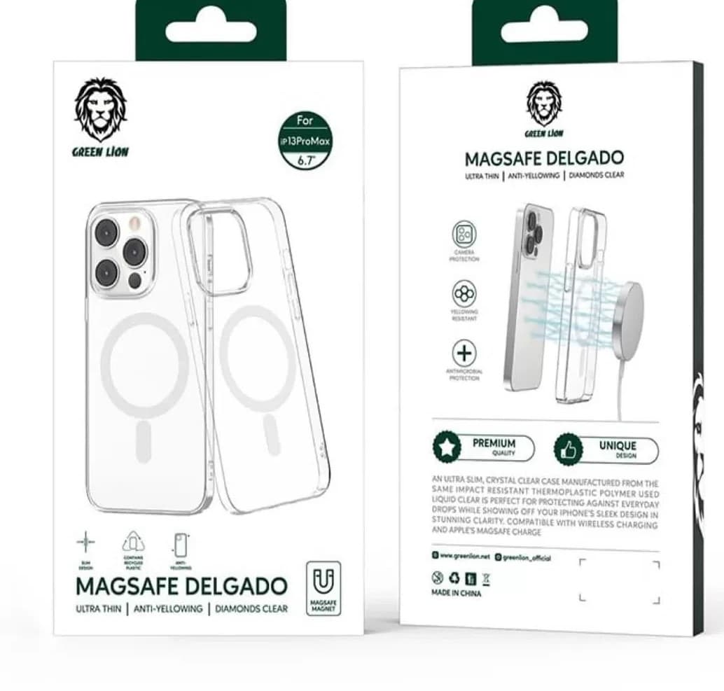 کاور گوشی گرین لاین مدل Magsafe Delgado برای iphone 13 promax (اورجینال green lion) — تصویر ۷