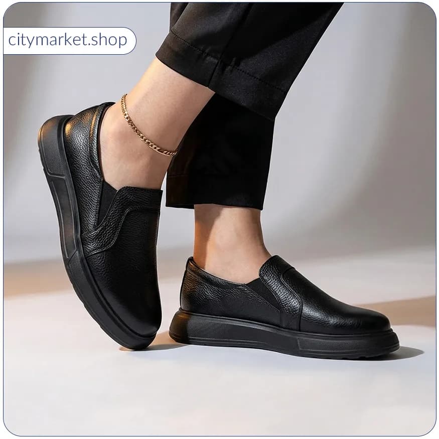 کفش راحتی زنانه چرم مدل B1360 — تصویر ۲