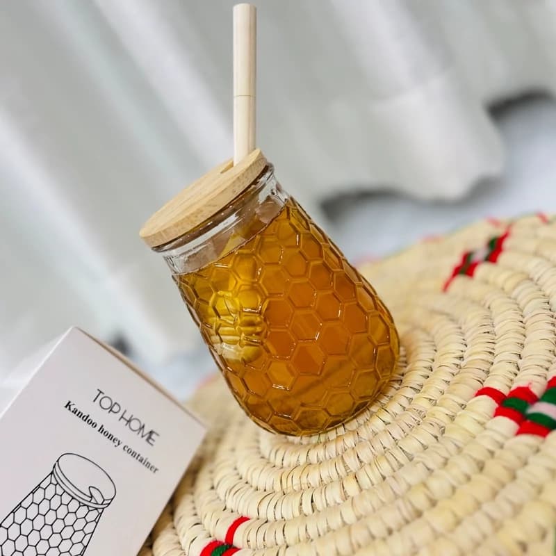 عسل خوری شیشه ای مدل کندو — تصویر ۸
