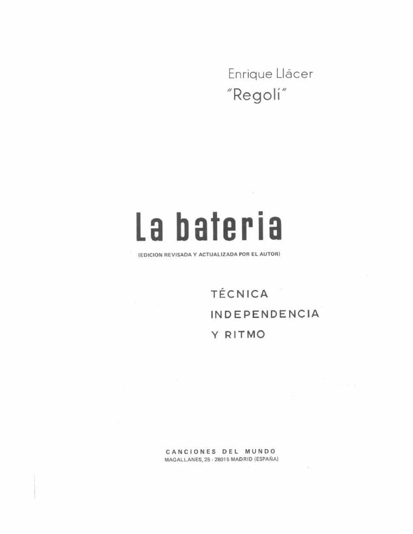 دانلود کتاب آموزش درامز، تکنیک، استقلال و ریتم | Enrique Llacer Regoli_La Bateria — تصویر ۴