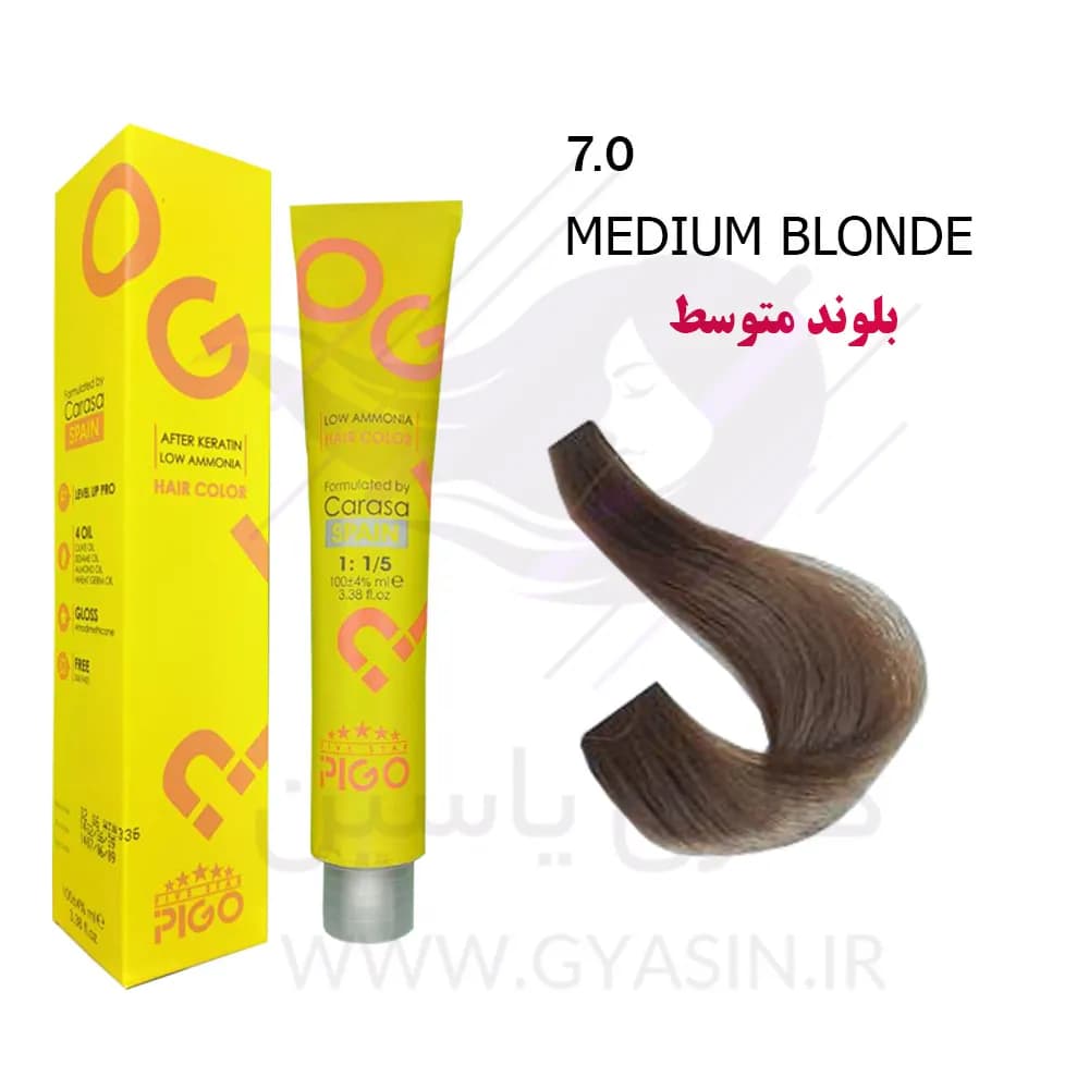 رنگ مو پیگو 7.0 بلوند متوسط 100 میل
