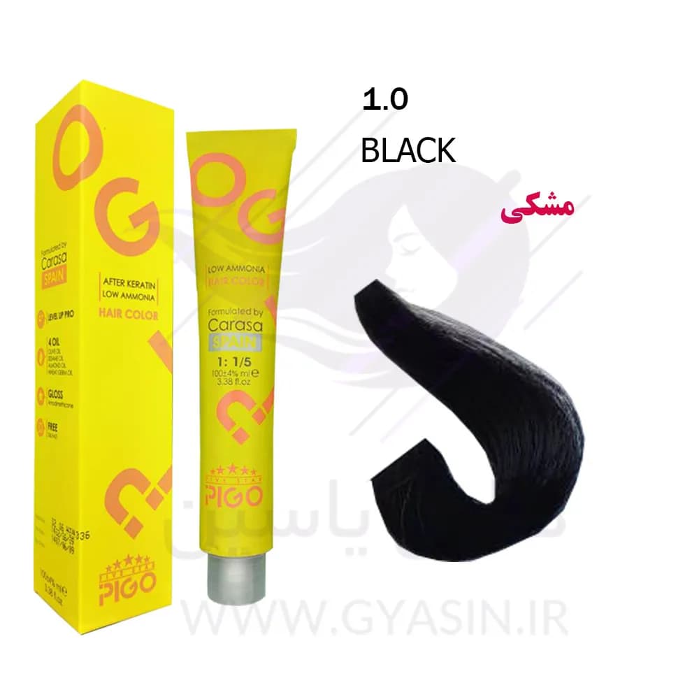 رنگ مو پیگو 1.0 مشکی 100 میل — تصویر ۲