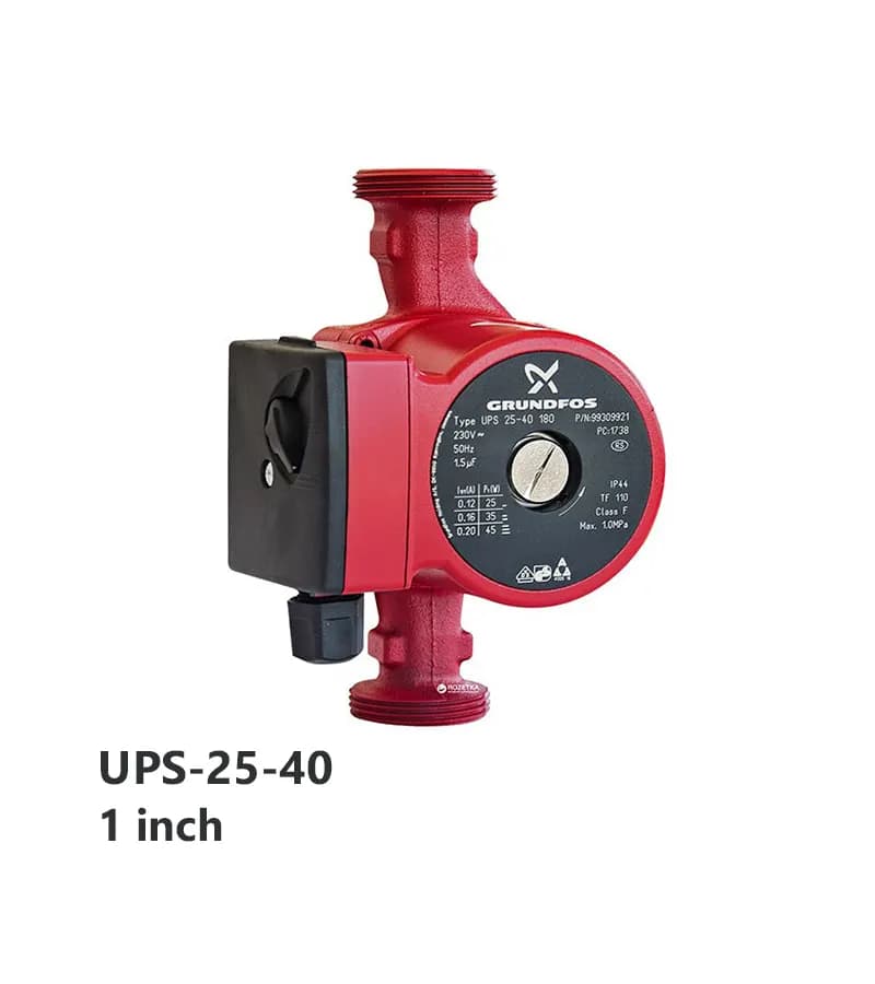 پمپ سیرکولاتور خطی گراندفوس مدل UPS-25-40 — تصویر ۲