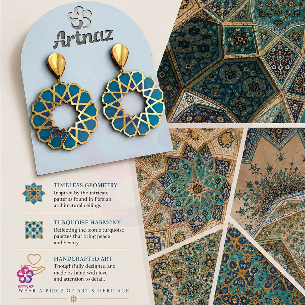 گوشواره طاق فیروزه — تصویر ۵