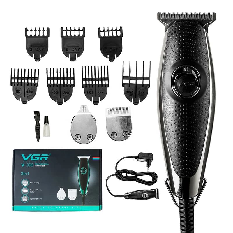 ست ماشین اصلاح صورت و بدن وی جی ار مدل V-099 اصلاح به صورت حجم زن ، خط زن — تصویر ۴