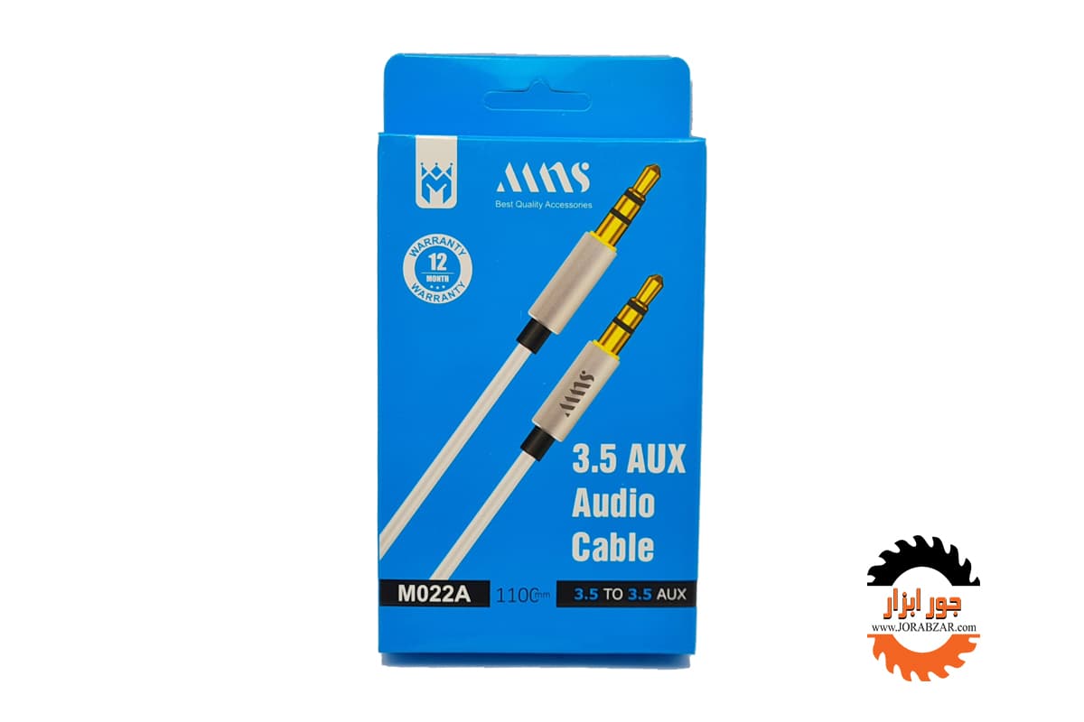 کابل AUX مدل M022A طول 1.1 متر | انتقال صدای استریو با روکش PVC – سفید — تصویر ۵