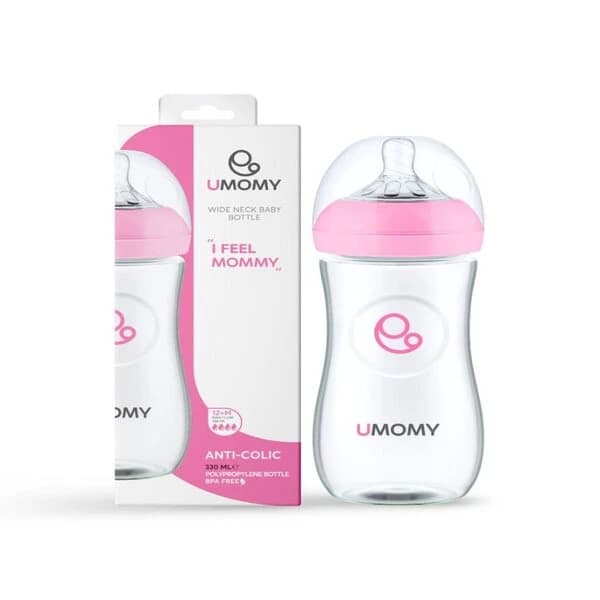 شیشه شیر یومامی 330میل آنتی کولیک با طراحی شبیه Avent Natural — تصویر ۵