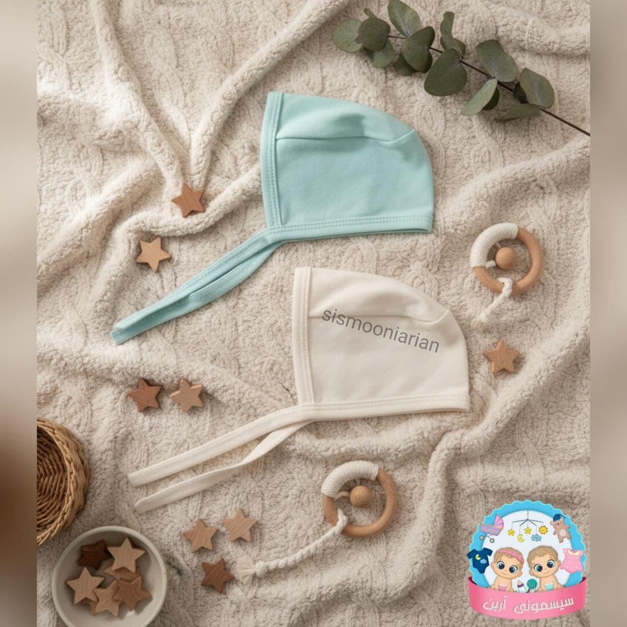 کلاه بندی نوزاد تا یکسال گره ای
