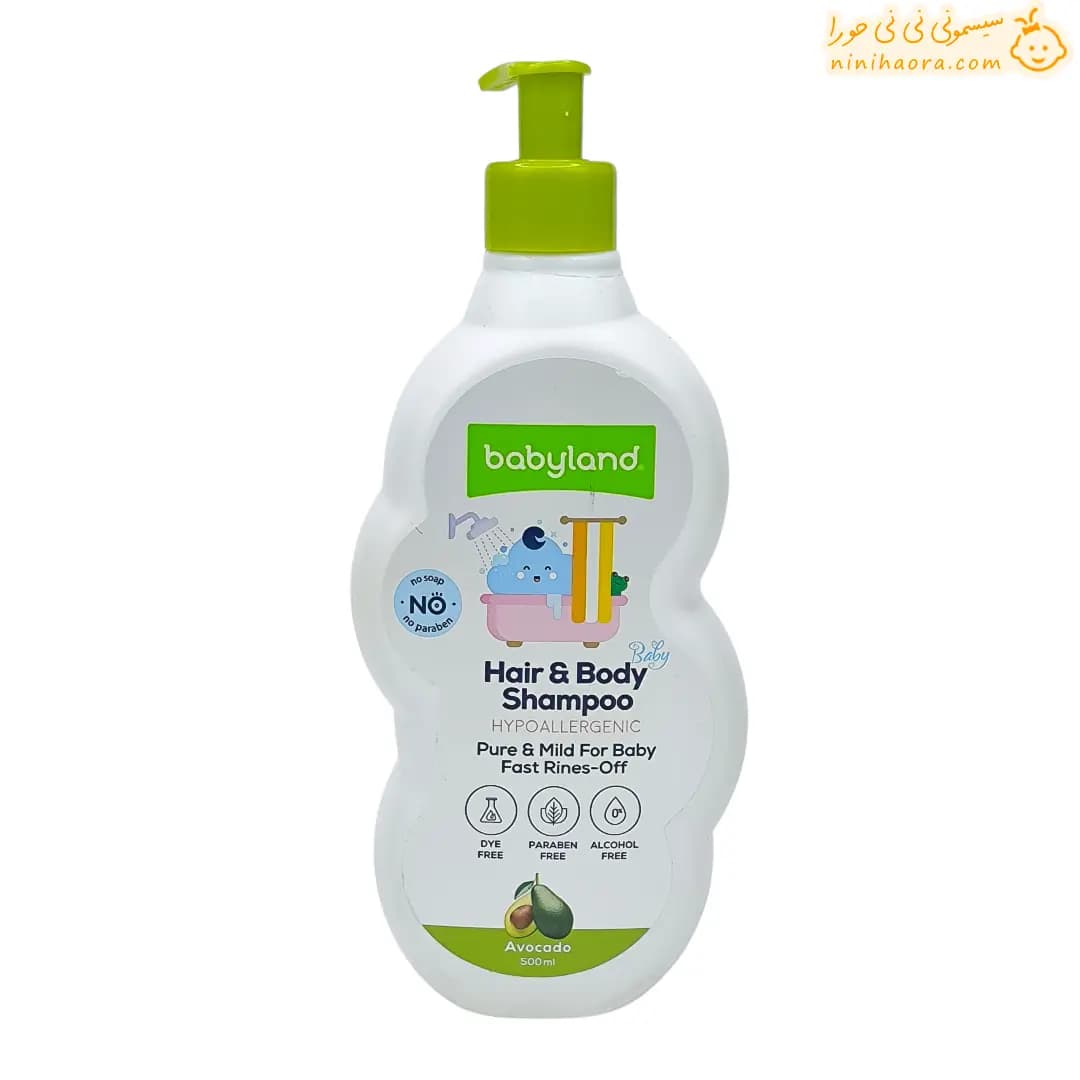شامپو سر و بدن آووکادو بی بی لند 500ML