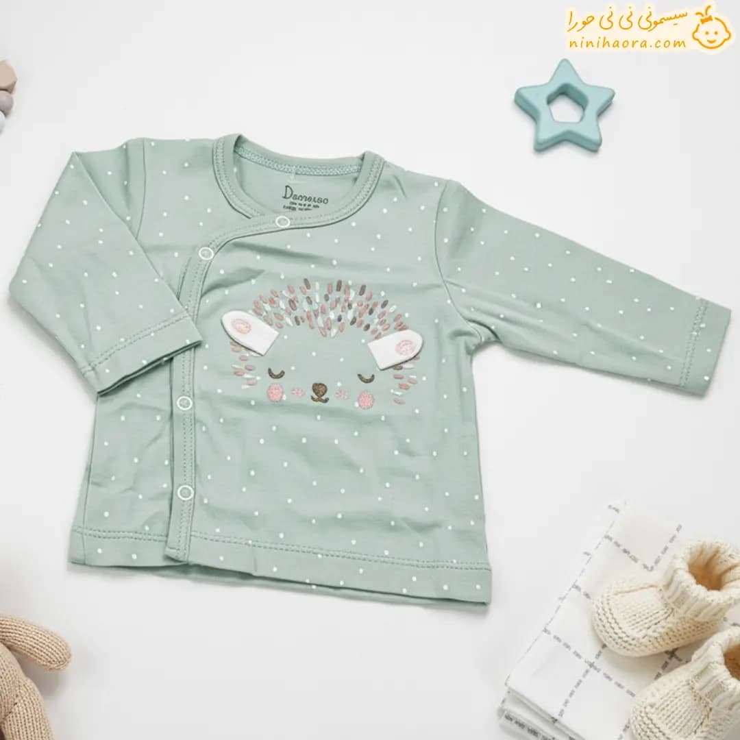ست سه تیکه پنبه دانالو طرح جوجه تیغی — تصویر ۶