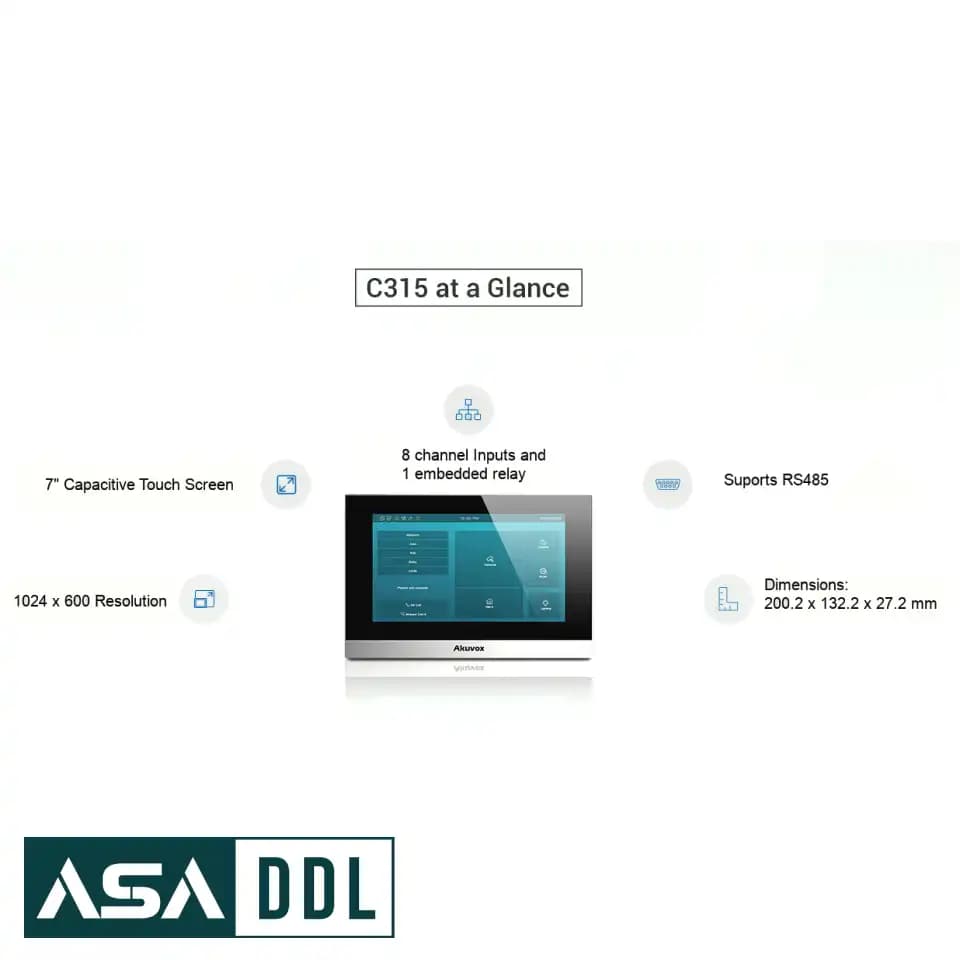 مانیتور Akuvox مدل C315S — تصویر ۸