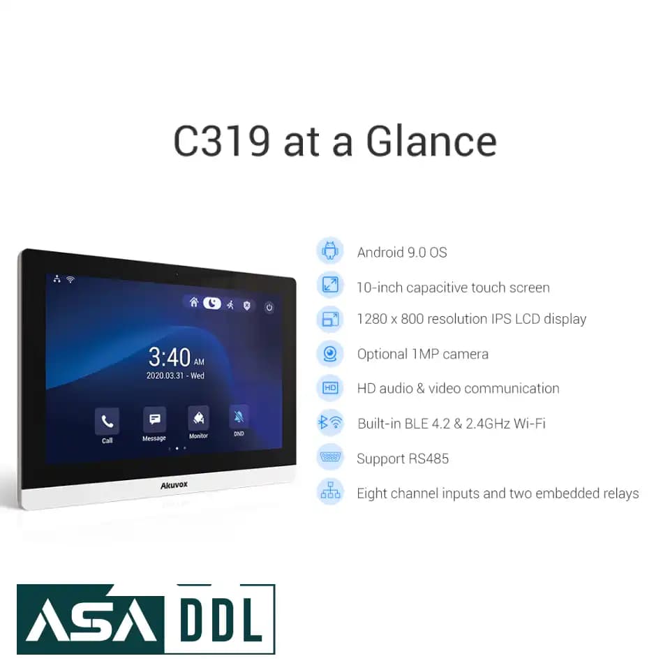 مانیتور Akuvox مدل C319S — تصویر ۱۱