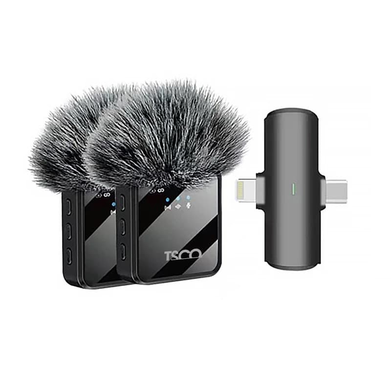 میکروفون یقه‌ای بی‌سیم تسکو مدل TMIC 5007 با اتصال Type-C و Lightning — تصویر ۱۱