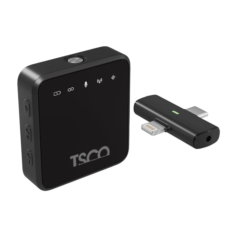 میکروفون یقه‌ای بی‌سیم تسکو مدل TMIC 5007 با اتصال Type-C و Lightning — تصویر ۱۲