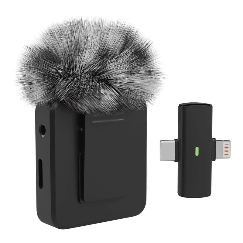 میکروفون یقه‌ای بی‌سیم تسکو مدل TMIC 5007 با اتصال Type-C و Lightning — تصویر ۱۰