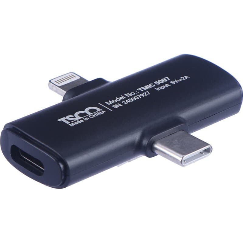 میکروفون یقه‌ای بی‌سیم تسکو مدل TMIC 5007 با اتصال Type-C و Lightning — تصویر ۵