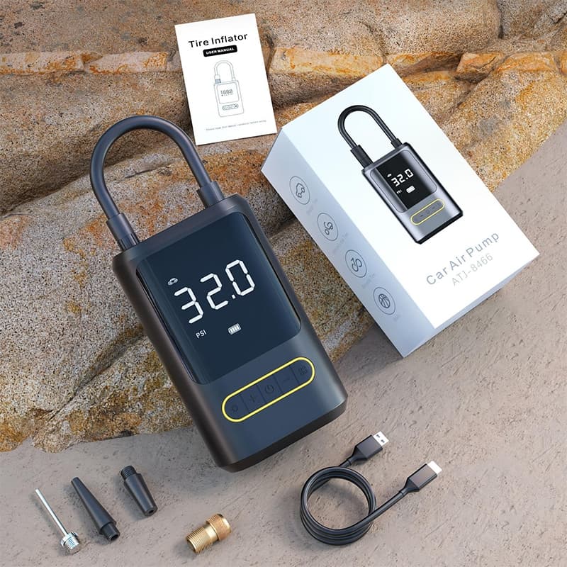 پمپ باد _ پاوربانک _ چراغ اضطراری ( 4000mAh )