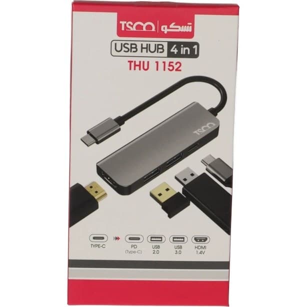 هاب USB تسکو چهار پورت تایپ سی مدل THU 1152 — تصویر ۶