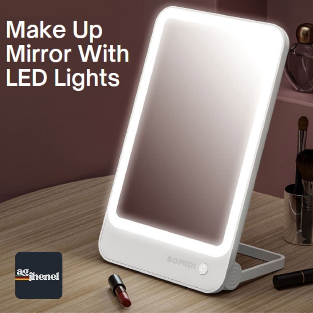 آینه میکاپ مسافرتی دارای رینگ لایت LED قابل تنظیم _ BOMIDI R1