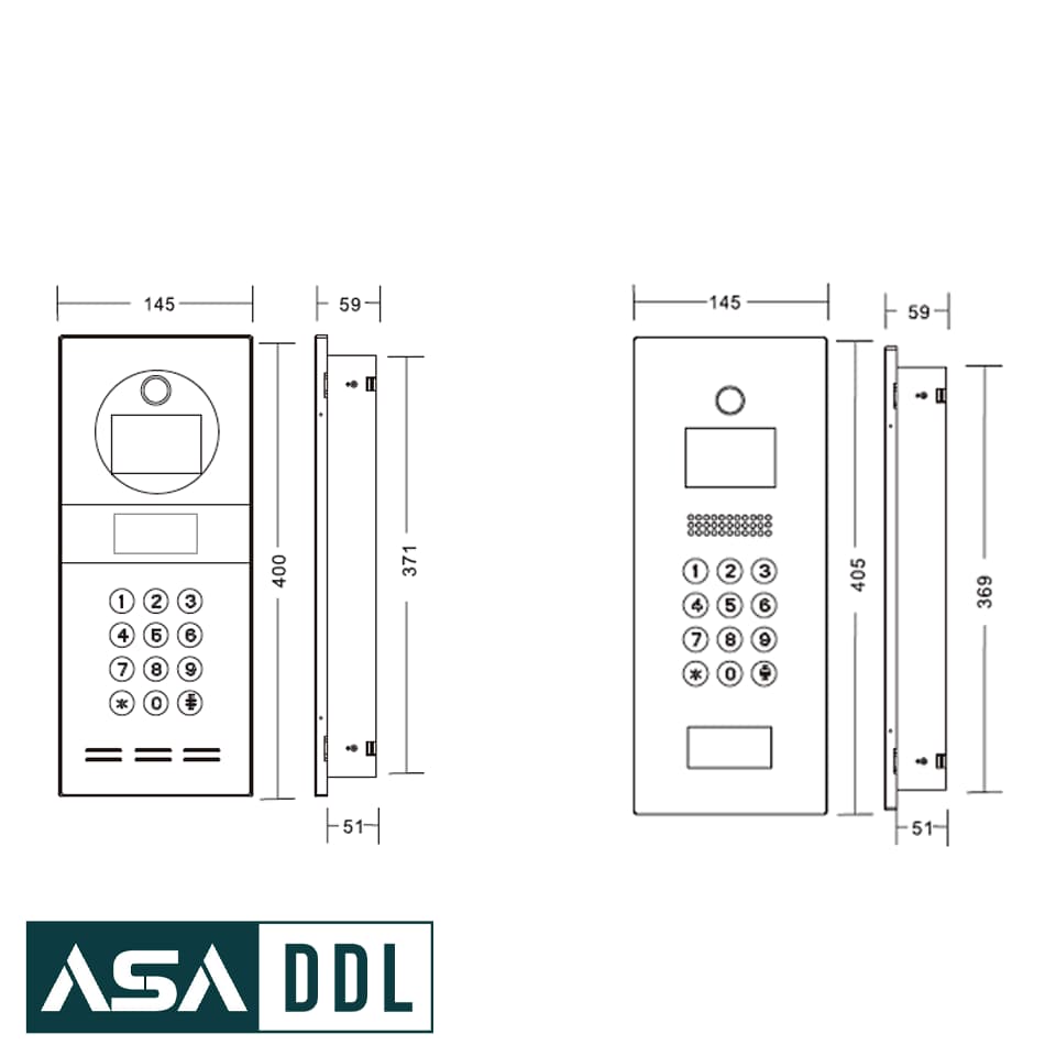 آیفون تصویری کدینگ پنل بیرونی TC-3000D-K — تصویر ۲