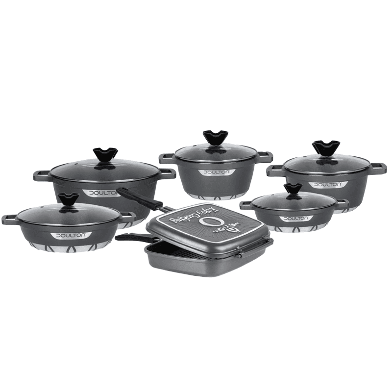 سرویس قابلمه چدن ۱۲ پارچه دالتون Doulton سری B — تصویر ۴