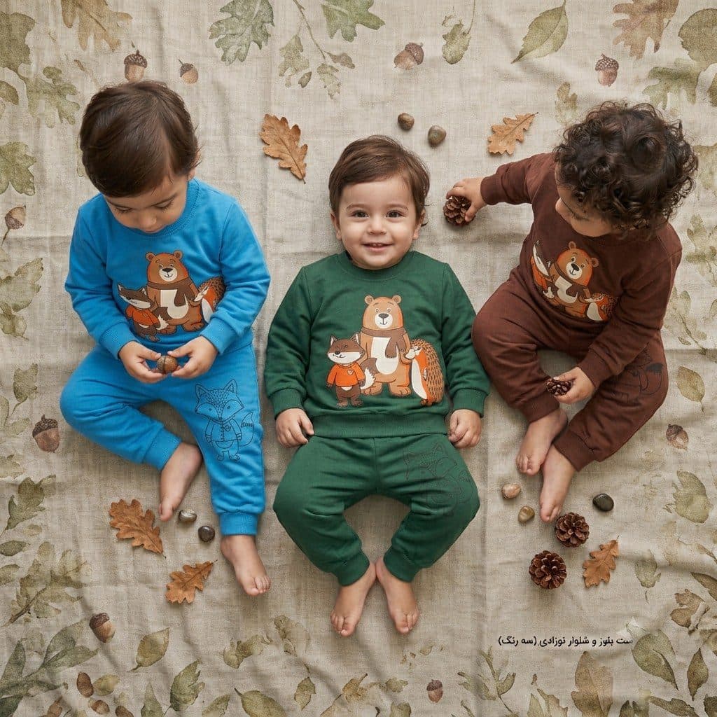 بلوز و شلوار بچگانه سایز ۳۵ نخ پنبه — تصویر ۴