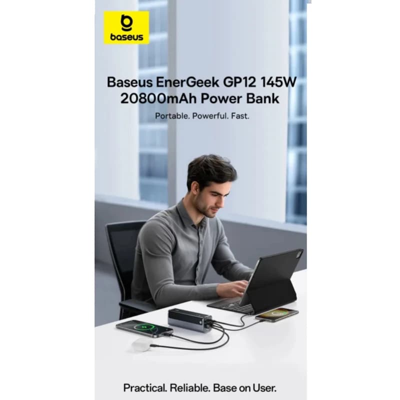 پاوربانک بیسوس مدل EnterGeek GP12 145w ظرفیت 20800 میلی آمپر ساعت — تصویر ۸