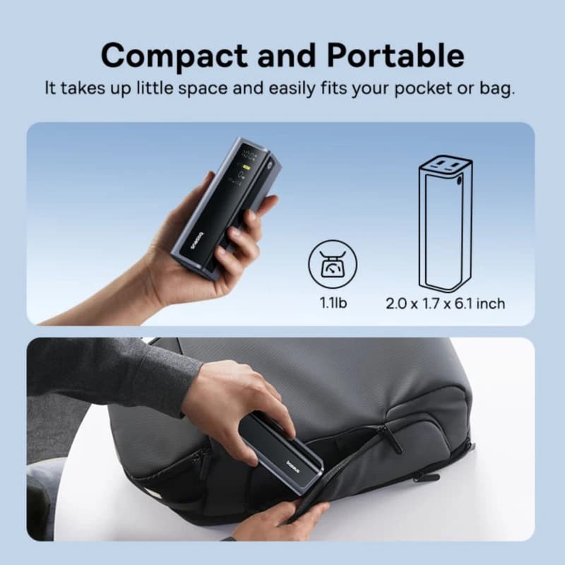 پاوربانک بیسوس مدل EnterGeek GP12 145w ظرفیت 20800 میلی آمپر ساعت — تصویر ۴