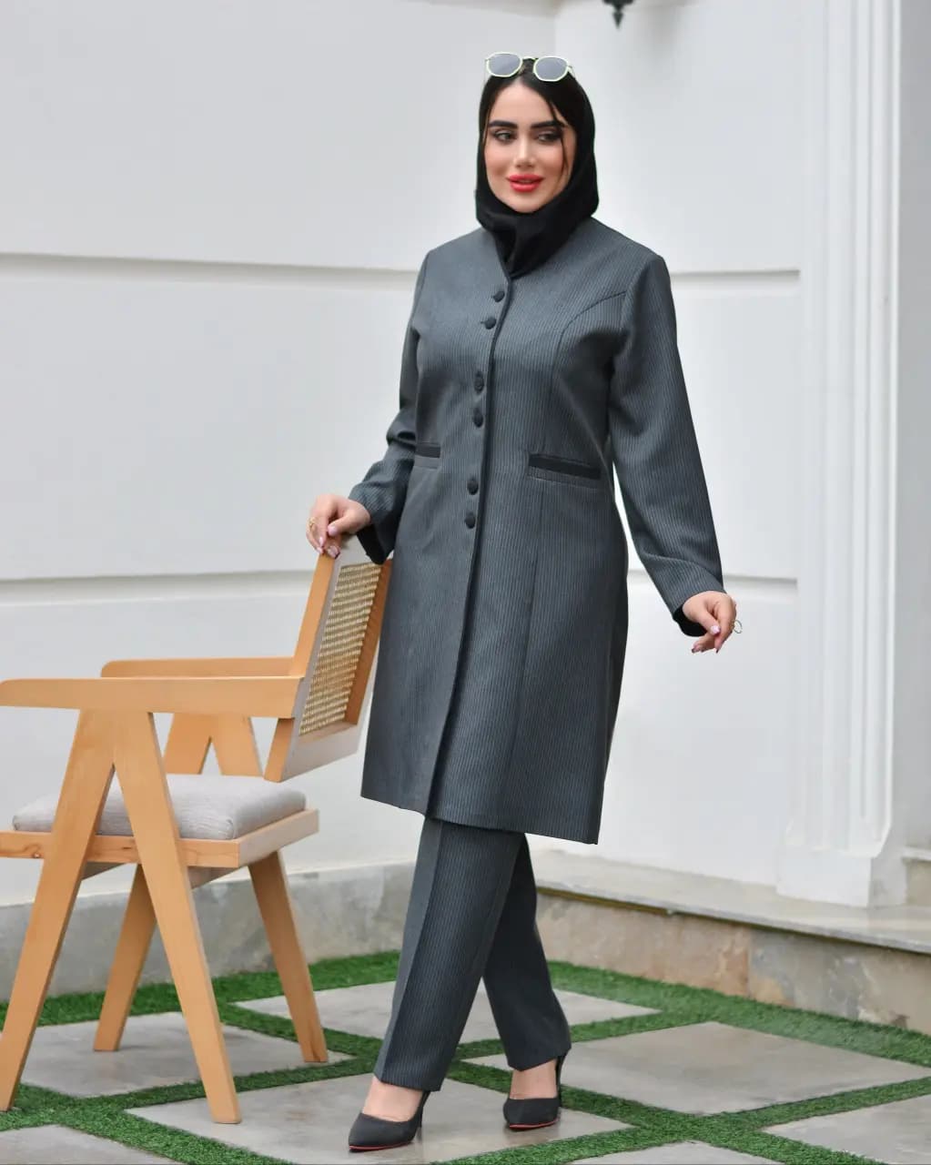 مانتو شلوار اداری زنانه دیپلمات مدل دیبا — تصویر ۱۱
