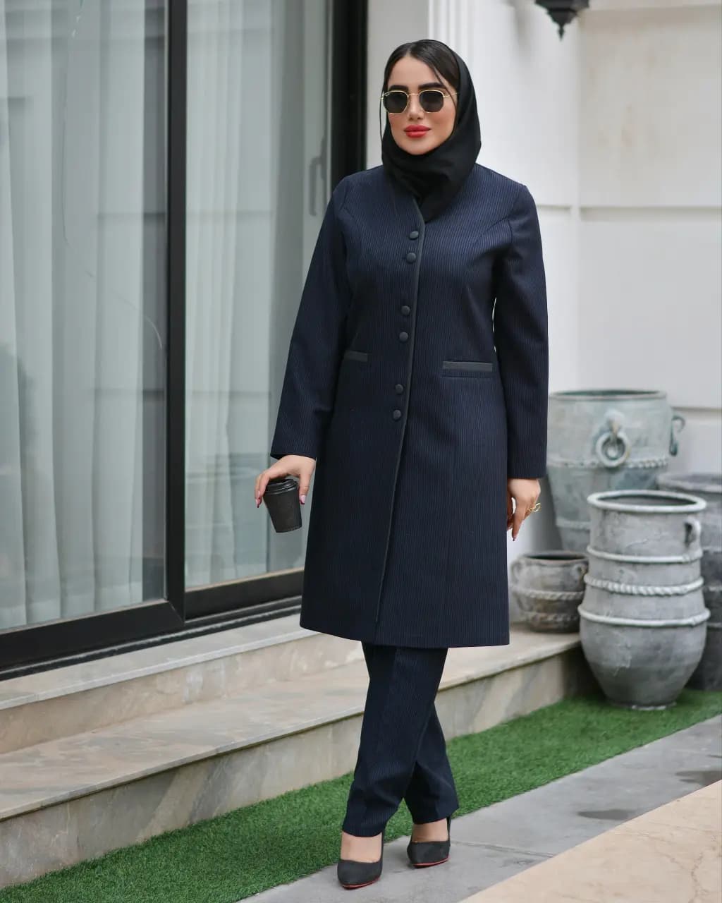 مانتو شلوار اداری زنانه دیپلمات مدل دیبا