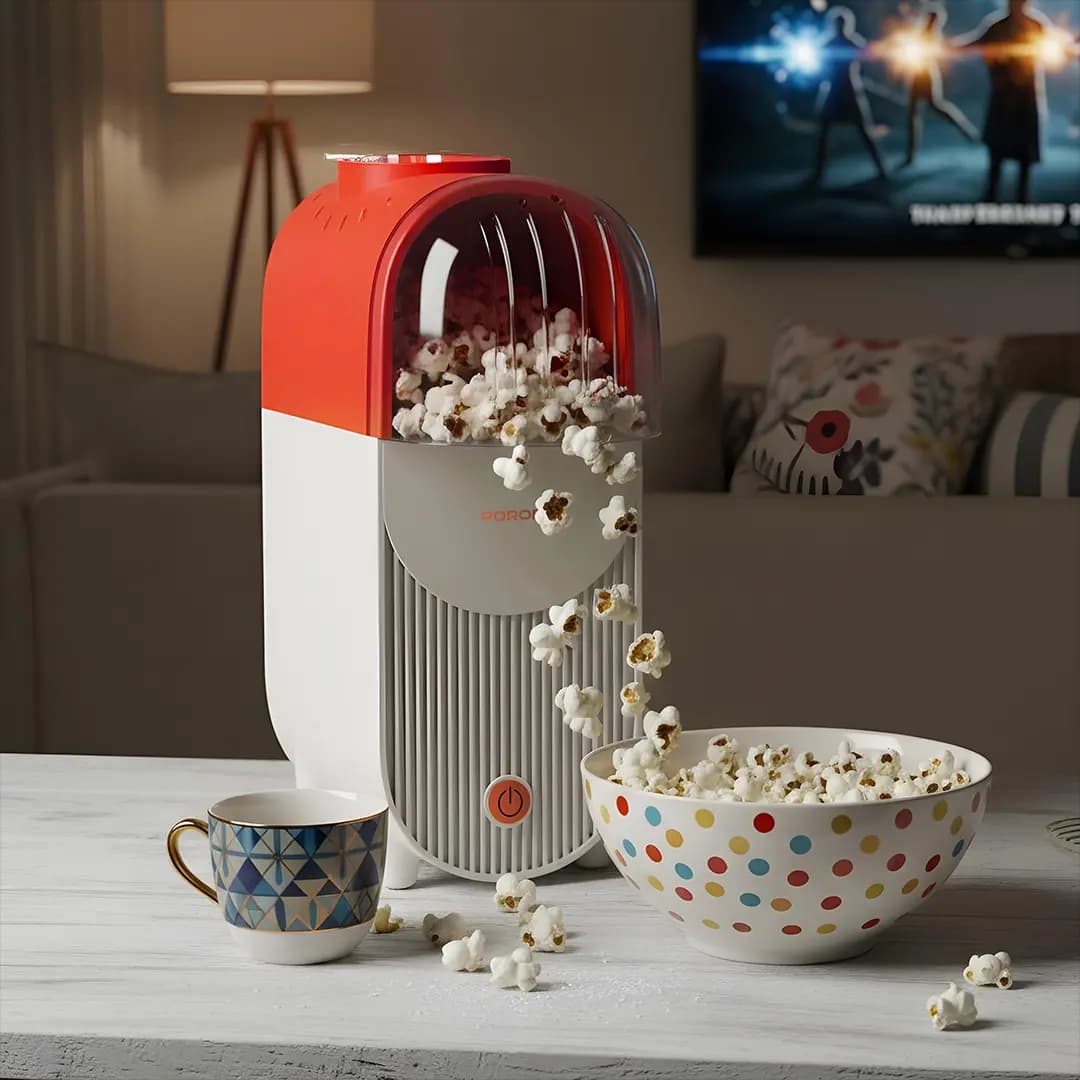 پاپ کورن پاپر برقی 1200W ( بدون روغن و شکر ) — تصویر ۴