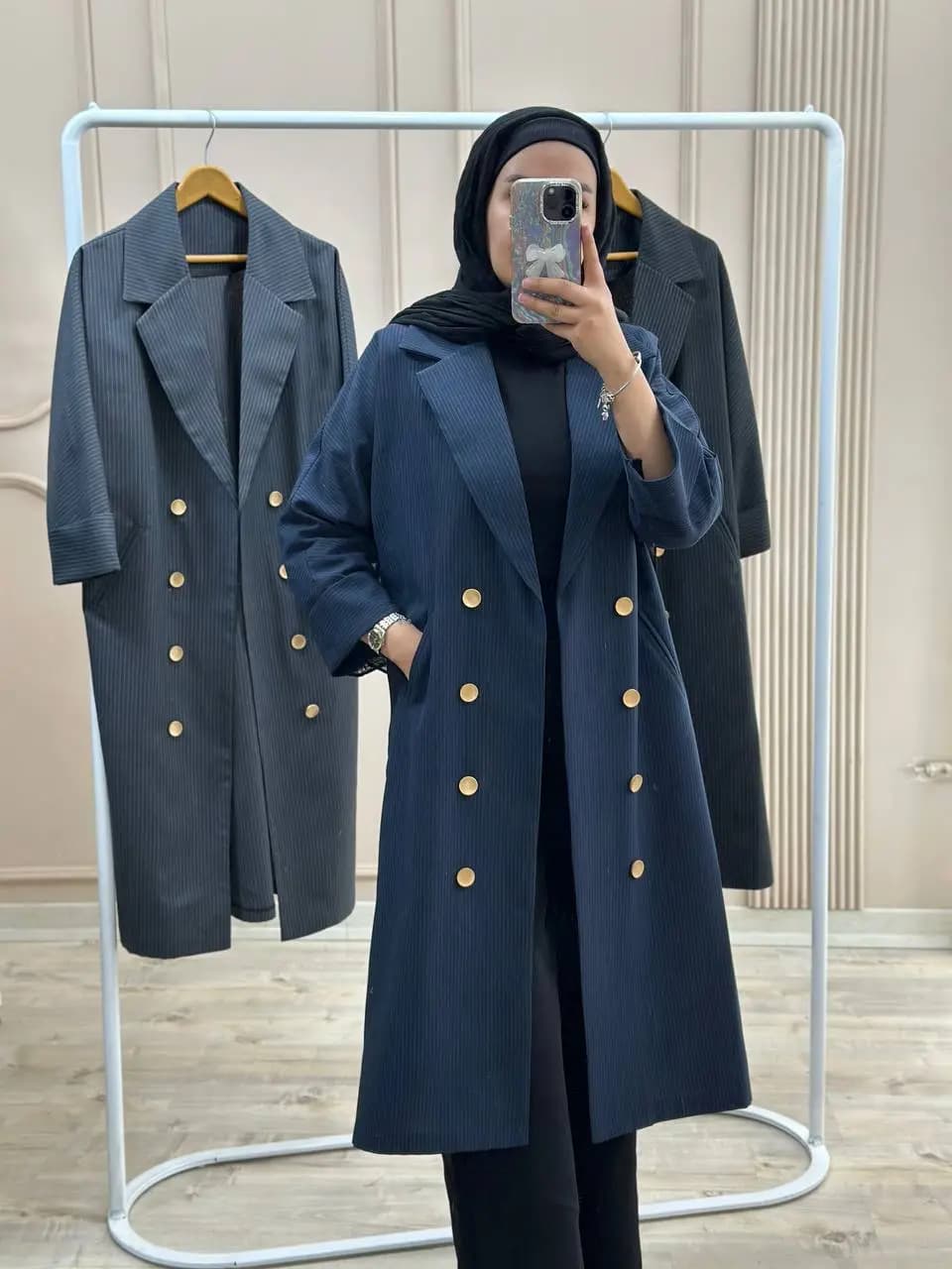 مانتو بلند دیپلمات مدل افروز — تصویر ۵