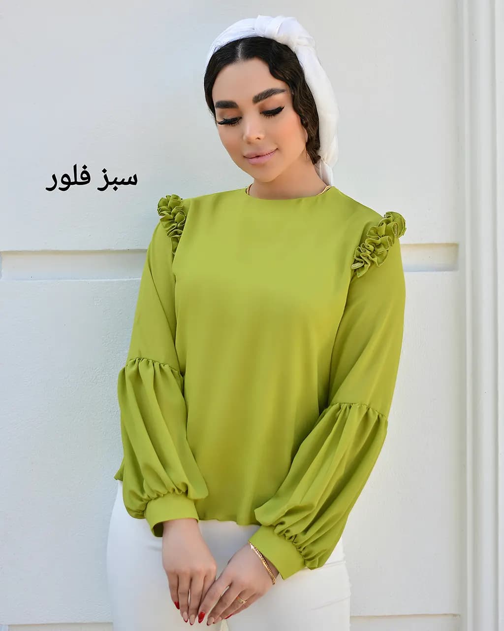 شومیز حریر زنانه مدل مهسا — تصویر ۲