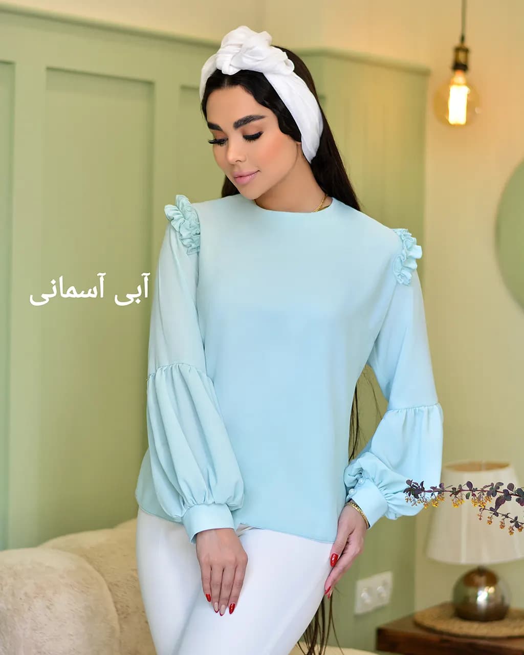شومیز حریر زنانه مدل مهسا — تصویر ۳