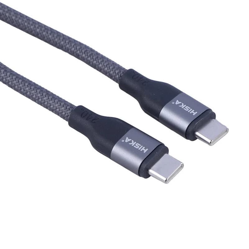 کابل دو سر تایپ سی فست شارژ 240 وات هیسکا LX-932CC طول 2 متر — تصویر ۲