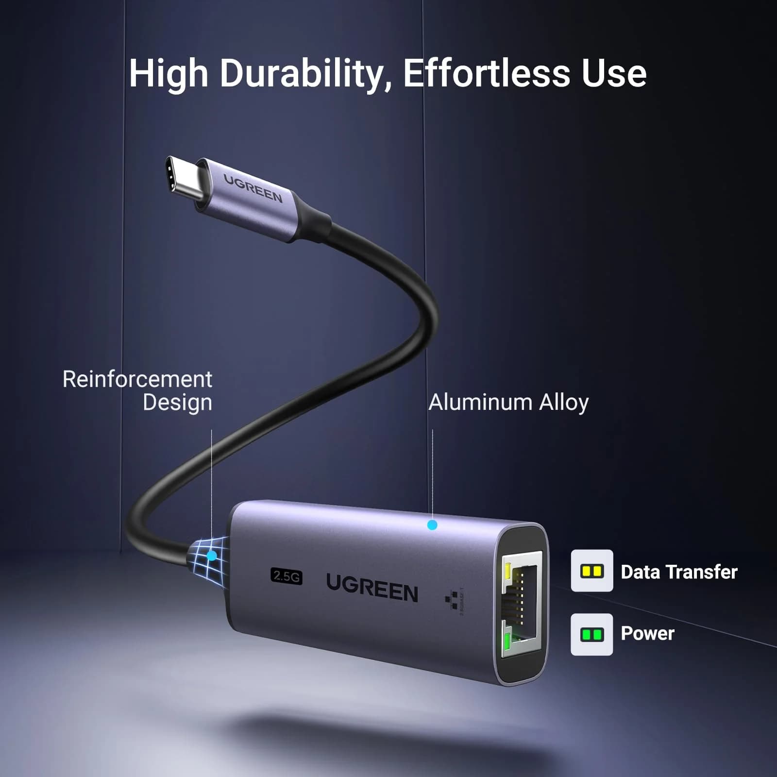 تبدیل USB-C به شبکه 2.5Gbps یوگرین CM648 کد 25052 — تصویر ۲